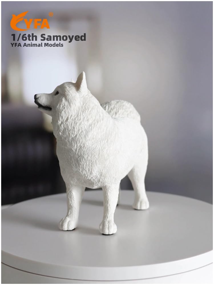 Amazon.com: JJM Samoyed Dog Figure Animal Collector Smart Puppy